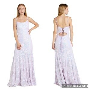 MSRP $119 ✨ Morgan & Co Sequin Prom Dress – Size 3 | Lavender ✨SAME DAY SHIP